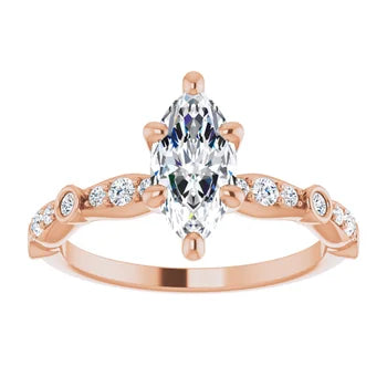 Custom - RESERVED - Morganite and Diamond Engagement Ring.