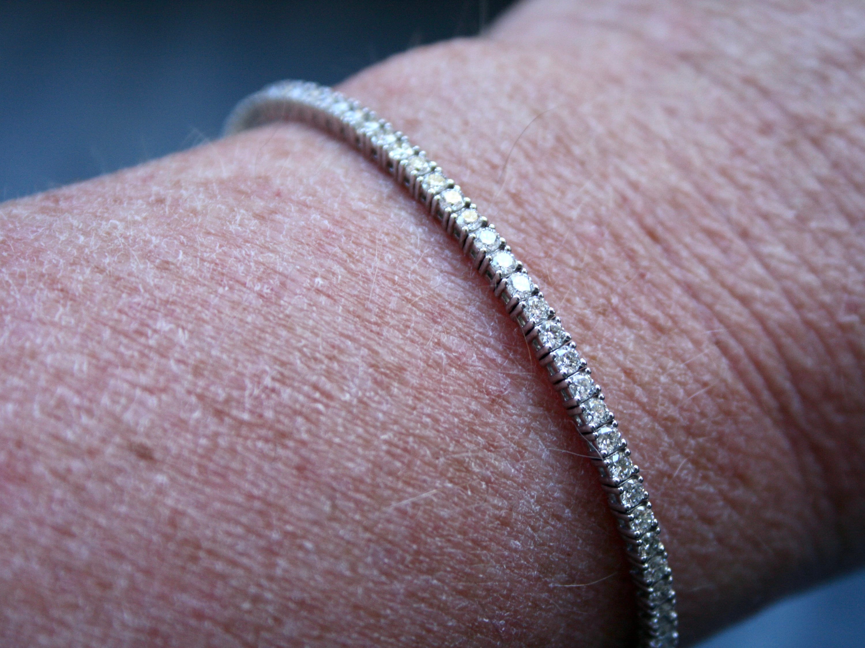 Flexible Diamond Bangle 14K Solid Gold Bracelet - 2.00ct.