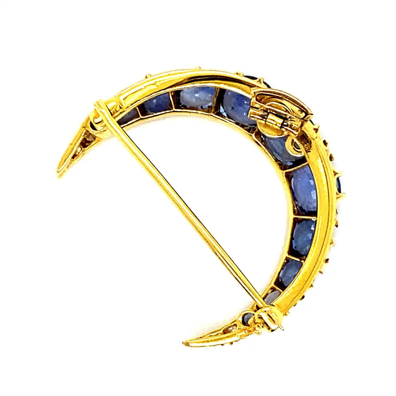 Victorian Antique Tiffany & Co Sapphire Brooch/ Pendant in 18K Gold.