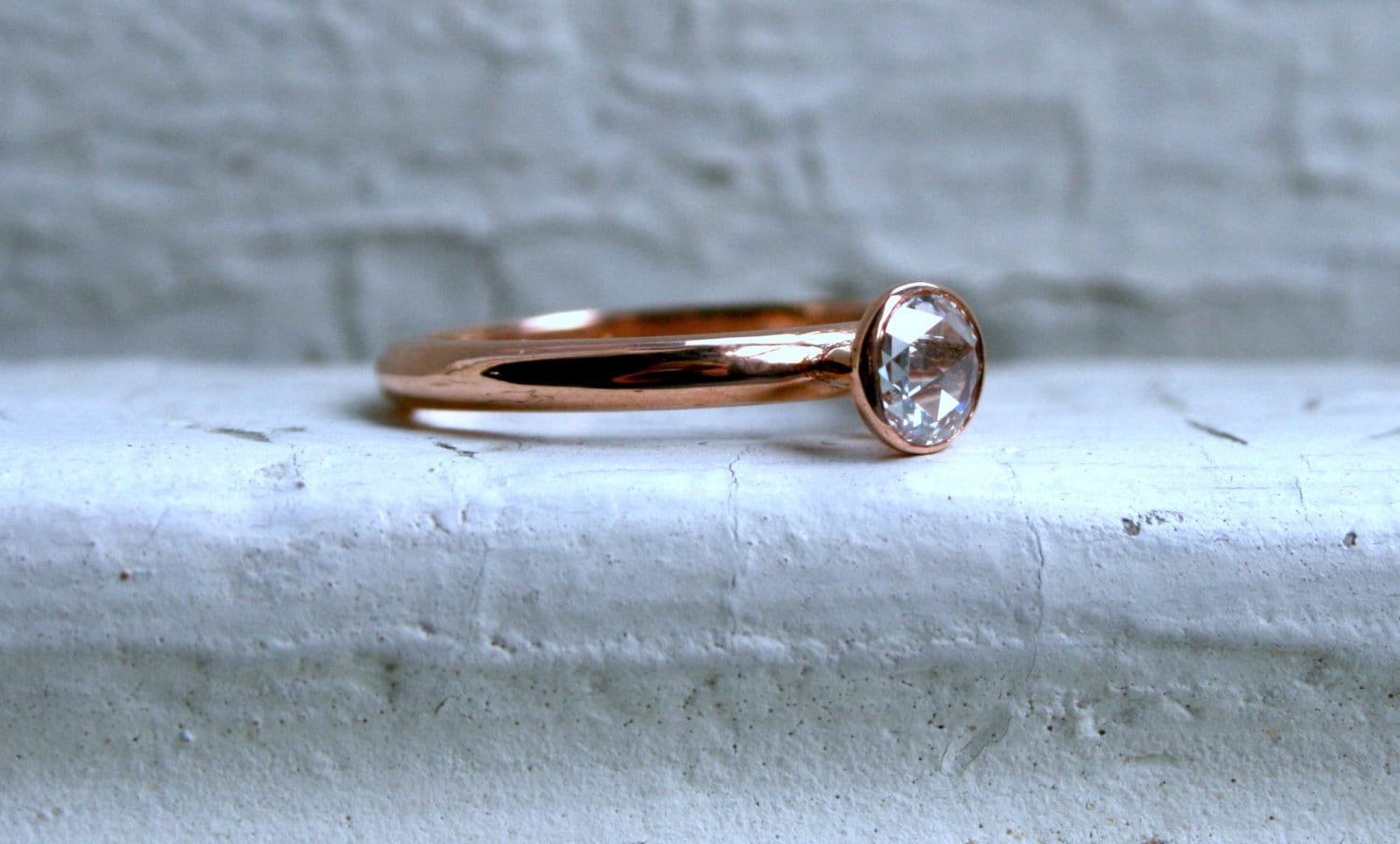 Rose Cut Diamond Solitaire.