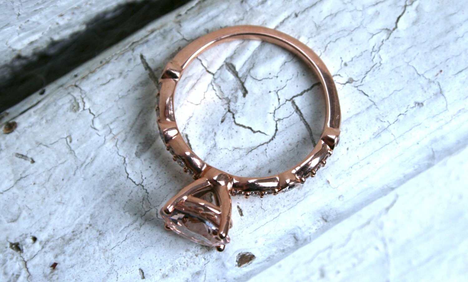 Morganite and Diamond Engagement Ring - 2.23ct.