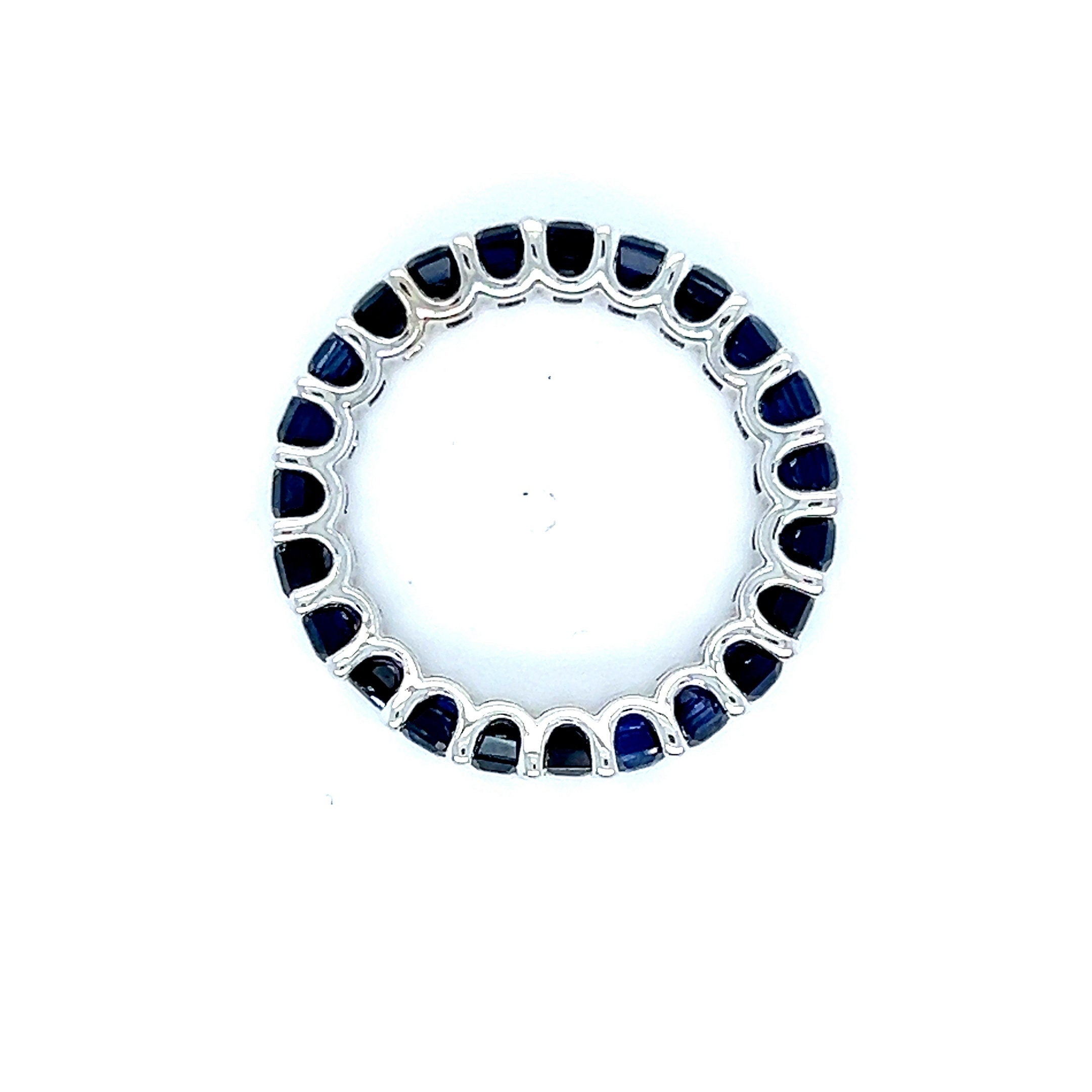 Emerald Cut Natural Sapphire Eternity Band