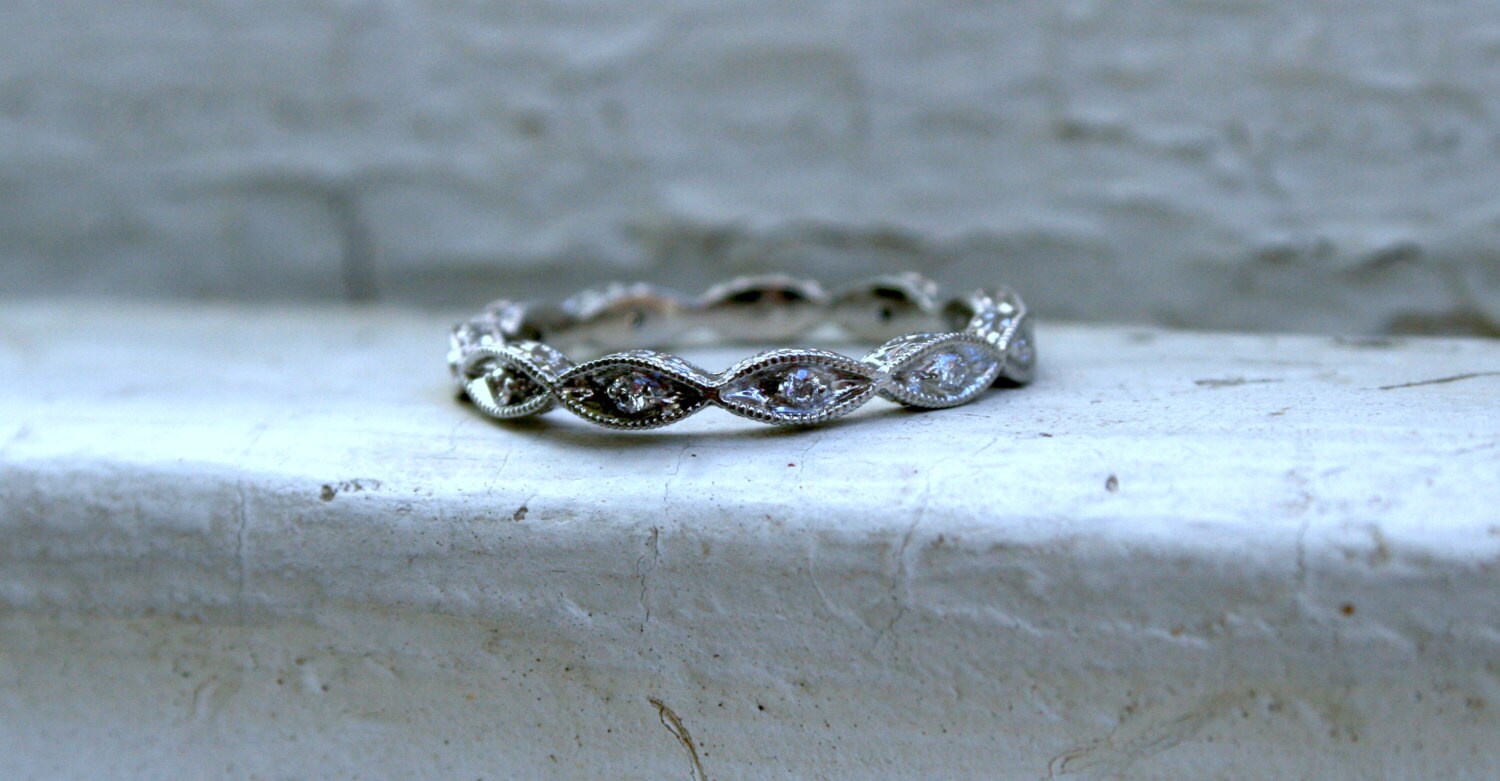 Thin Diamond Wedding Band.
