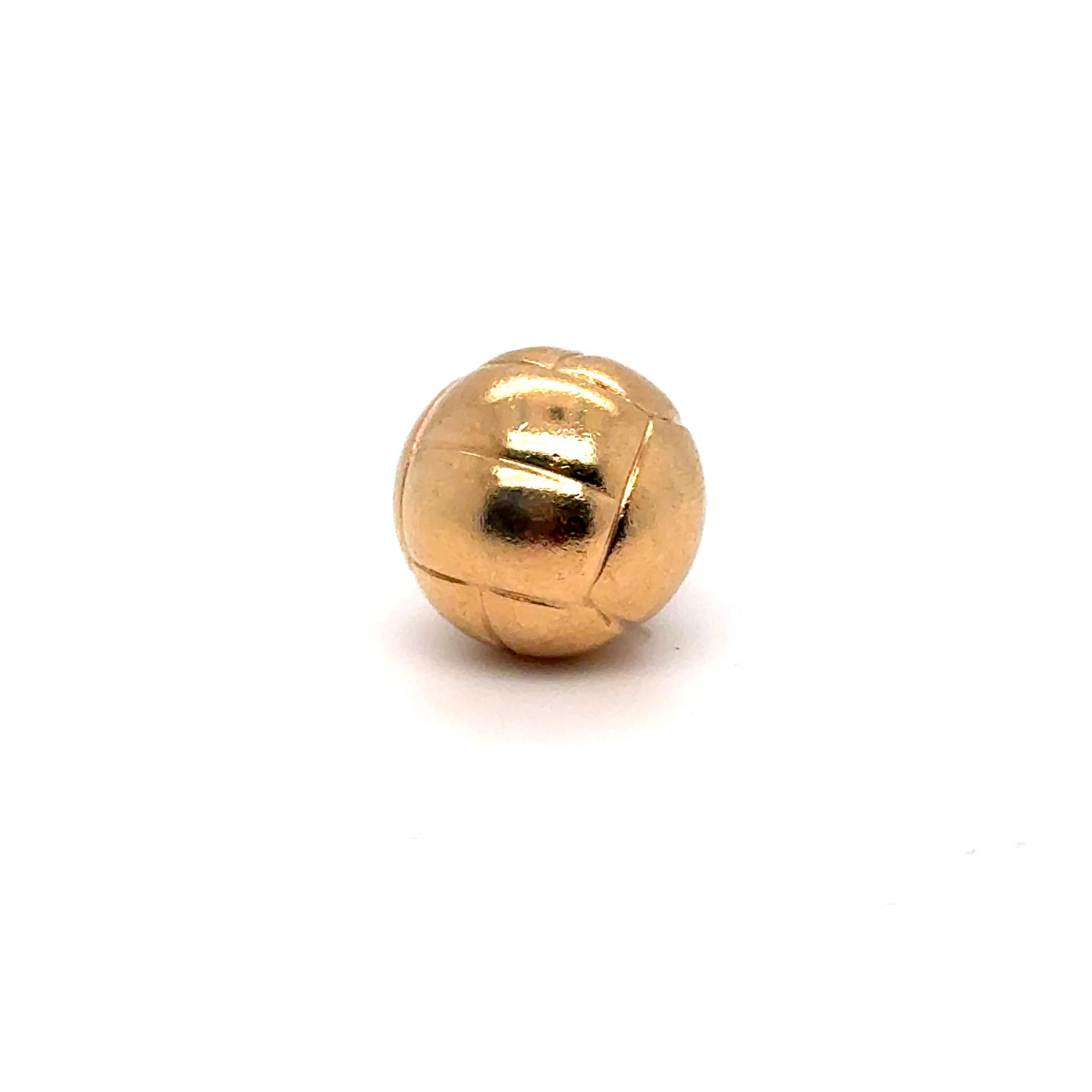 Vintage 10K Yellow Gold VolleyBall Charm/ Pendant.