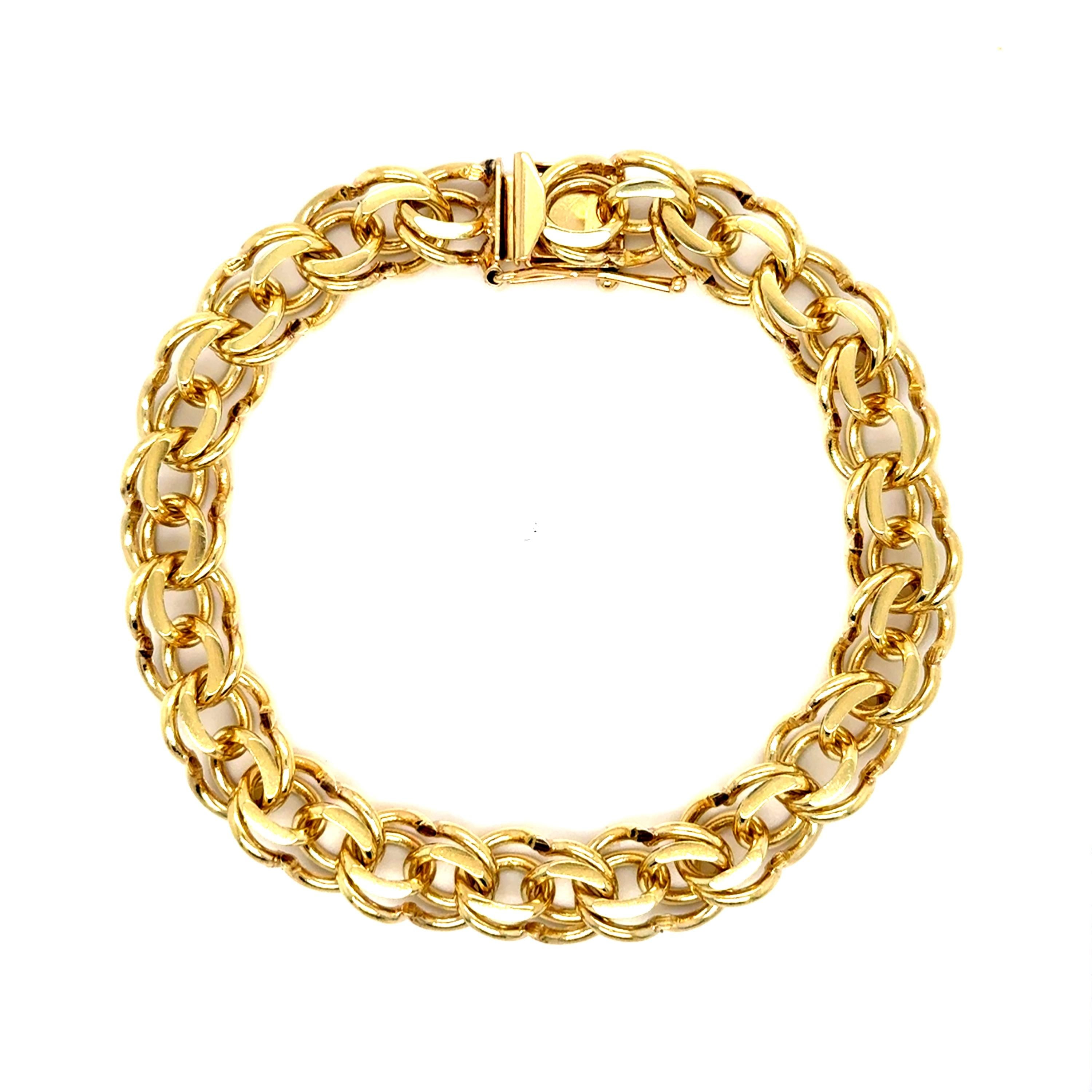Vintage 14K Yellow Gold Bracelet Bracelet Charm Bracelet.