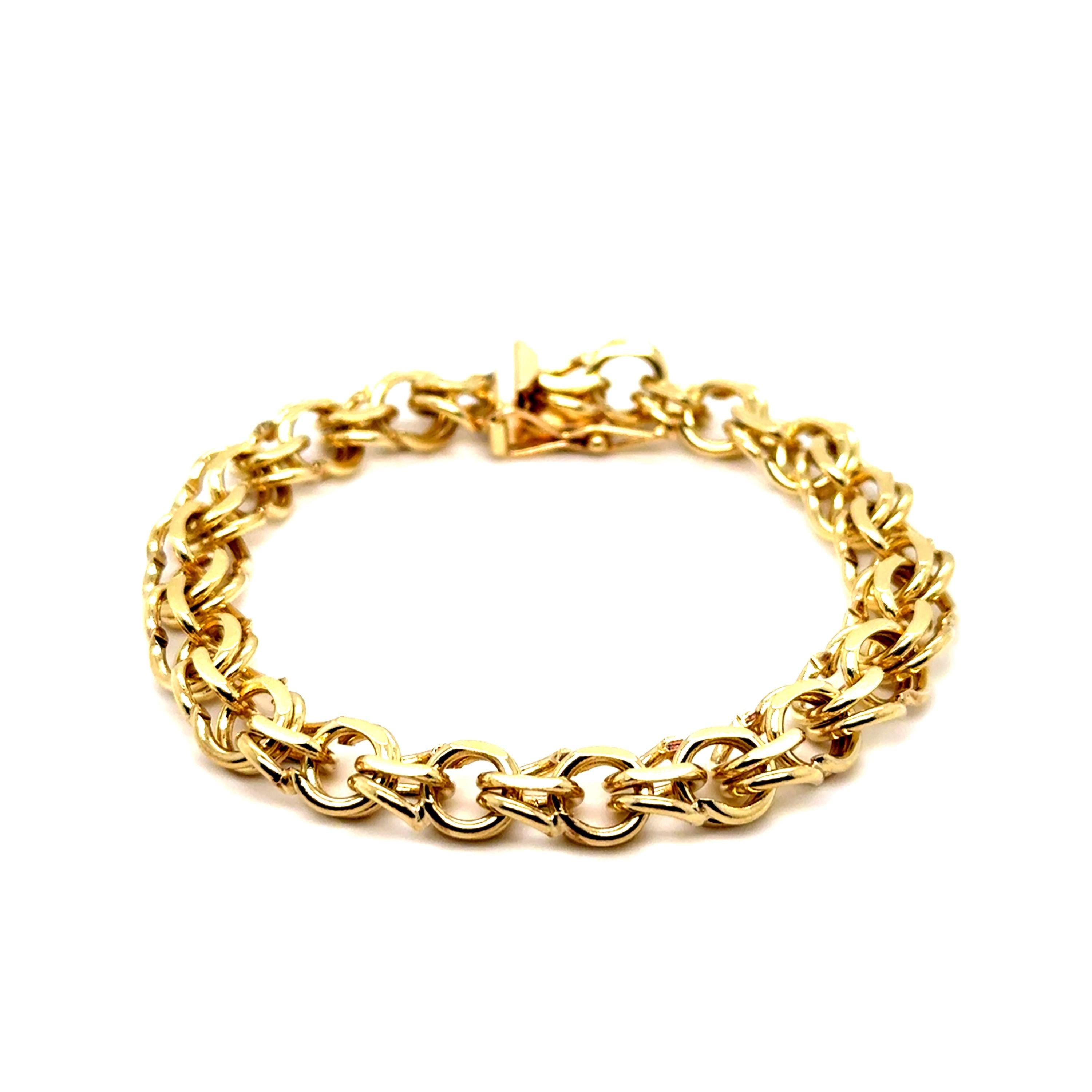 Vintage 14K Yellow Gold Bracelet Bracelet Charm Bracelet.