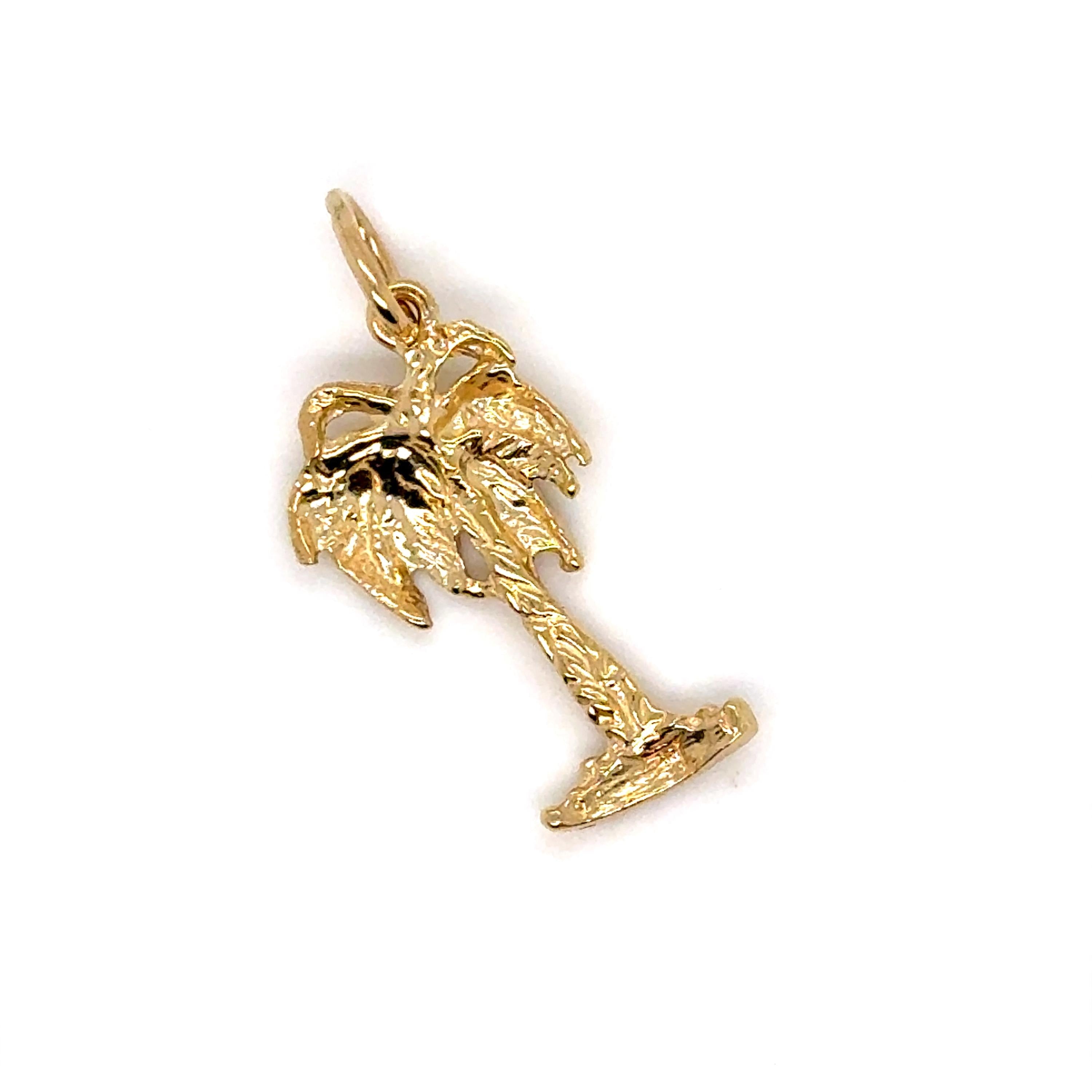 Vintage 14K Yellow Gold Palm Tree Charm/ Pendant.