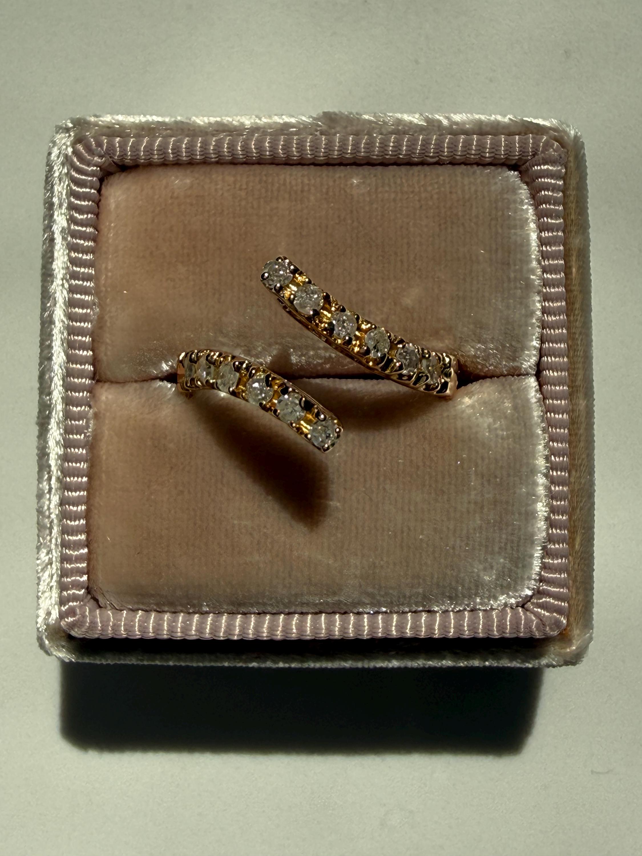 Vintage 18K Yellow Gold Diamond ByPass Ring - 0.48ct.